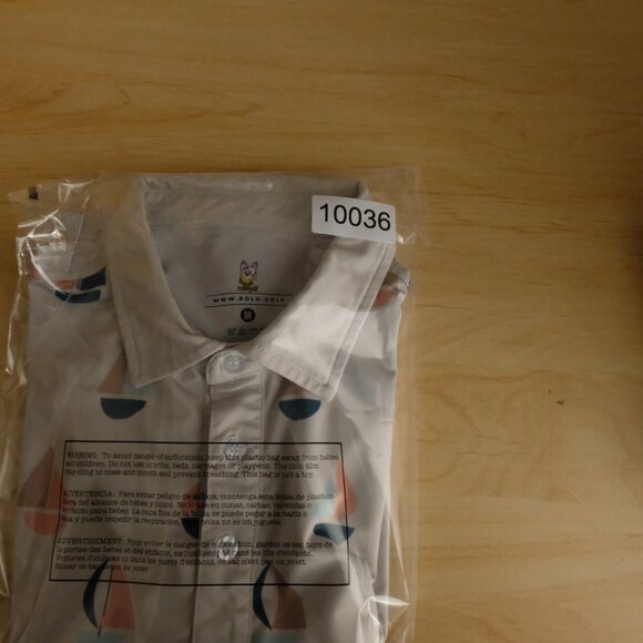 Rolo Golf Polo Mens Medium Beige Sailboat All Over Print Golf Performance - Picture 8 of 8